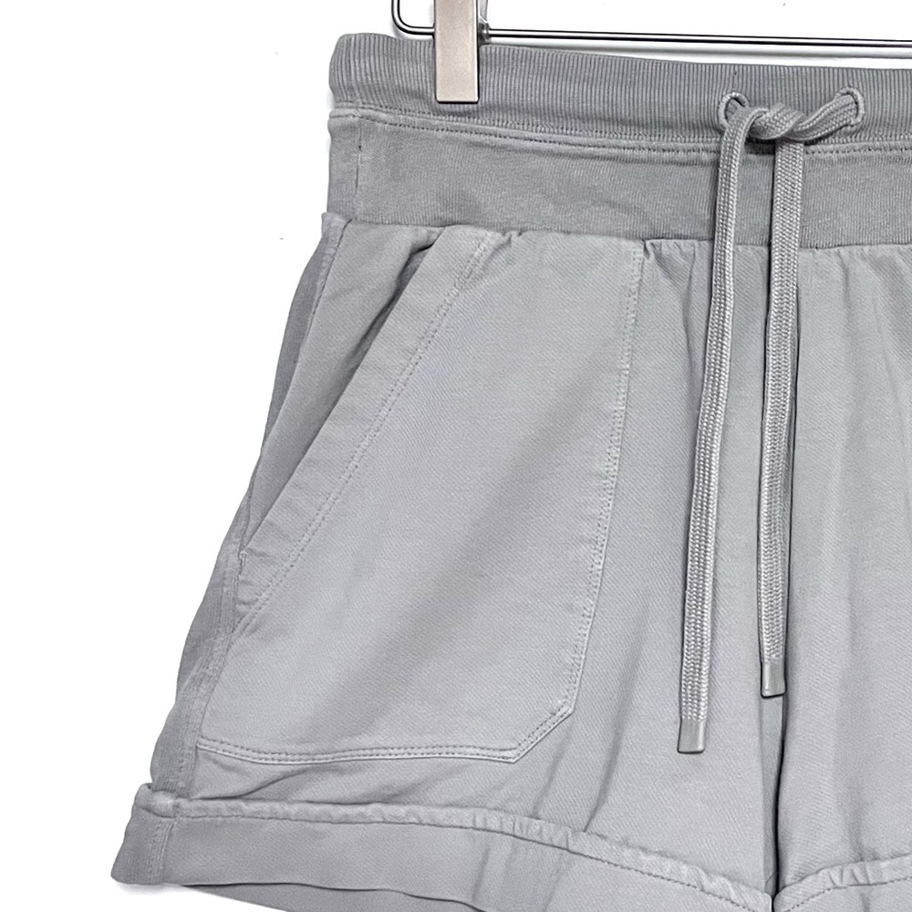Zella Organic Cotton Shorts Cuffed Hem Drawstring XS Athleisure Granola Girl Gym - Picture 4 of 15